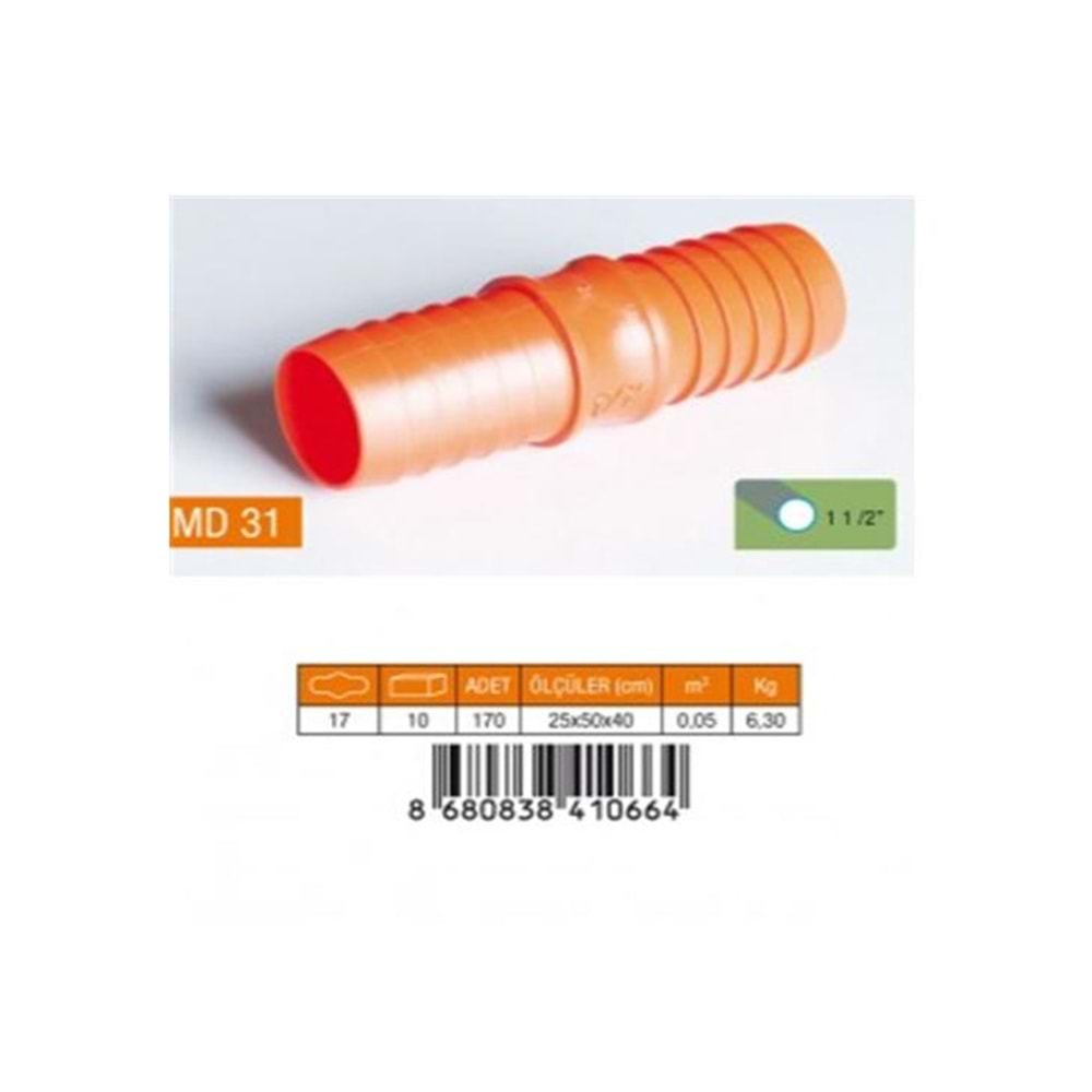 11/2* NORMAL PLS HORTUM EKİ (MD31)