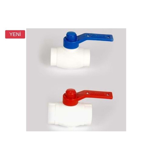 1* 32MM PLASTİK KÜRSEL VANA (METAL KOLLU)