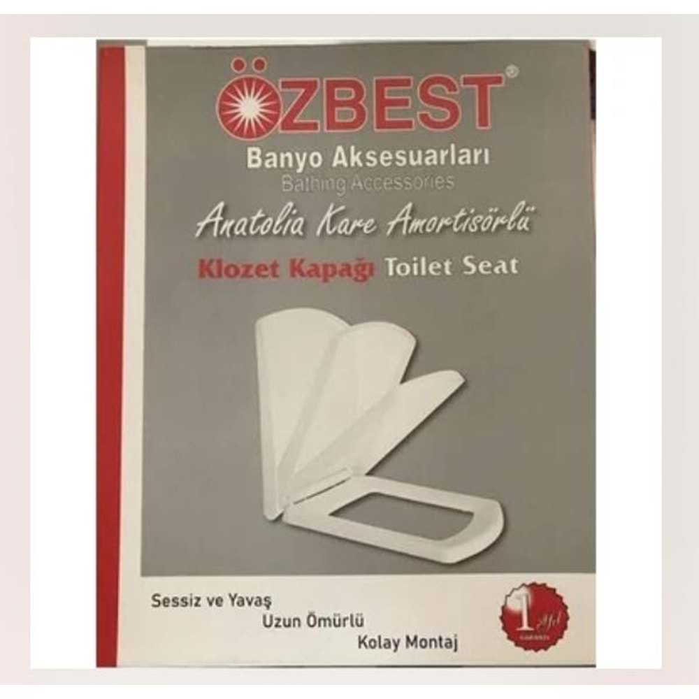 ÖZBEST KARE AMÖRTİSÖRLÜ KLOZET KAPAK
