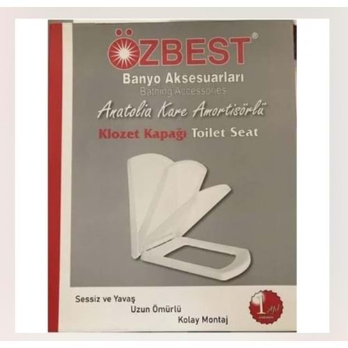 ÖZBEST KARE AMÖRTİSÖRLÜ KLOZET KAPAK