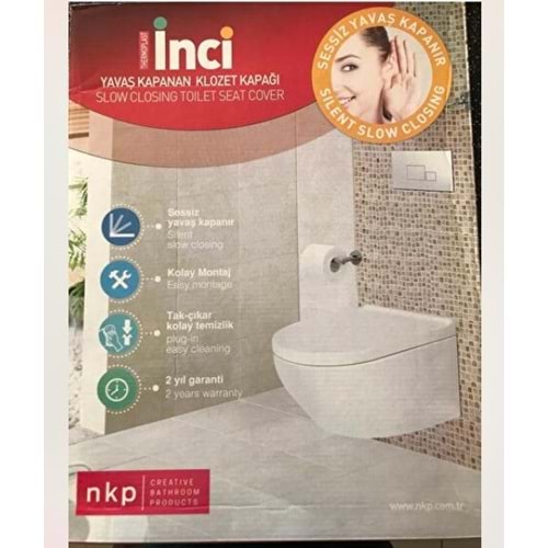 NKP İNCİ YAVAŞ KAPANAN KLOZET KAPAK