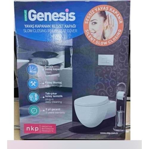 NKP GENESİS YAVAŞ KAPANAN KLOZET KAPAK (DUROPLAST)