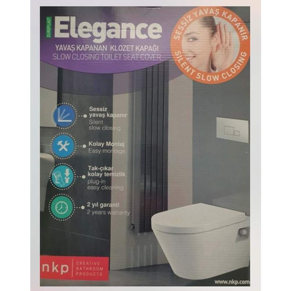 NKP ELEGANCE YAVAŞ KAPANIR KLOZET KAPAK