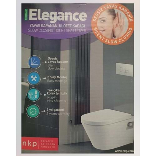 NKP ELEGANCE YAVAŞ KAPANIR KLOZET KAPAK