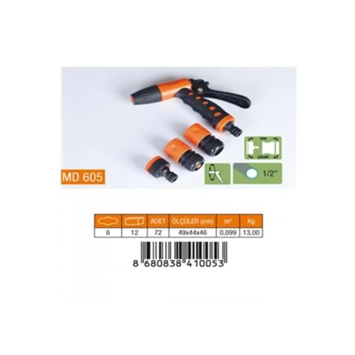 TETİKLİ TABANCA 4 PCS SET (MD 605)