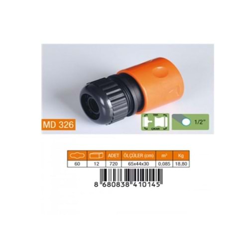 1/2 PLASTİK HORTUM ADAPTÖRÜ