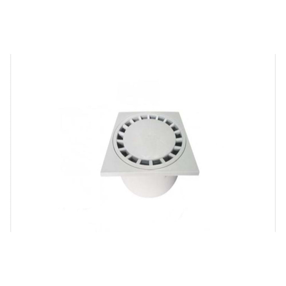 25*25-100 (ÇAMUR) PLASTİK ALTTAN YER SİFONU
